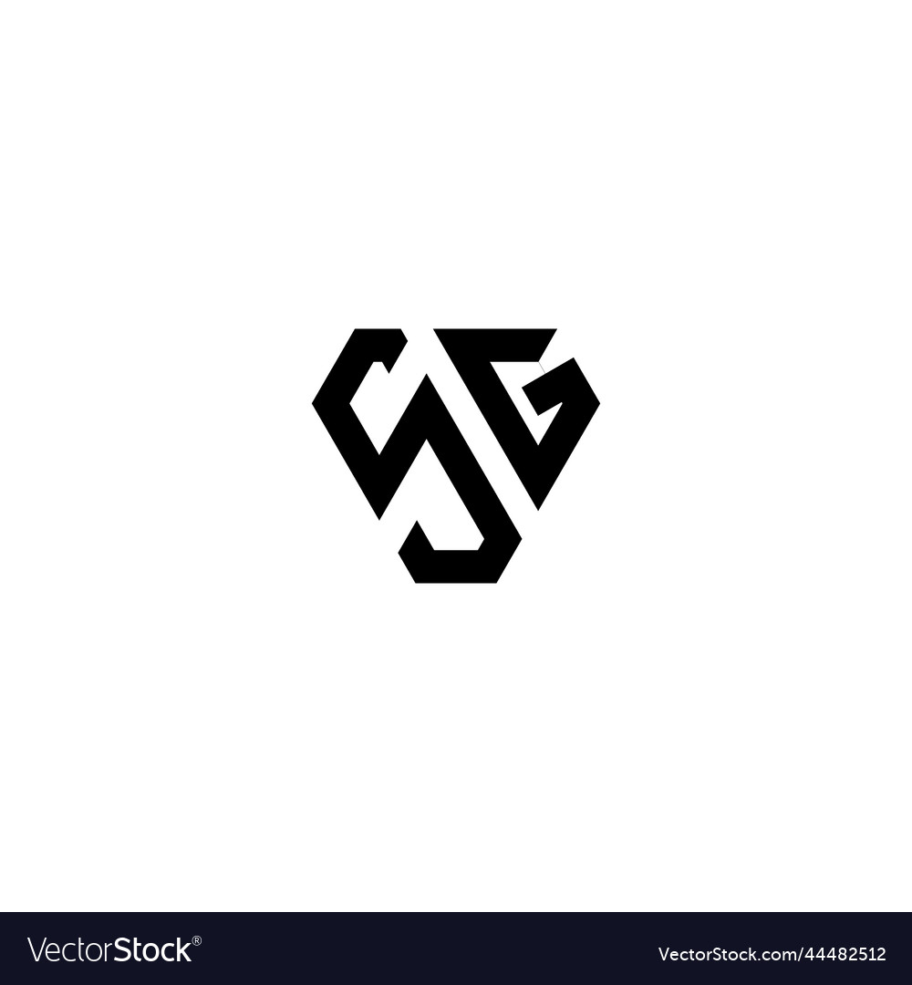 Sg gym concept logo initial with high Royalty Free Vector