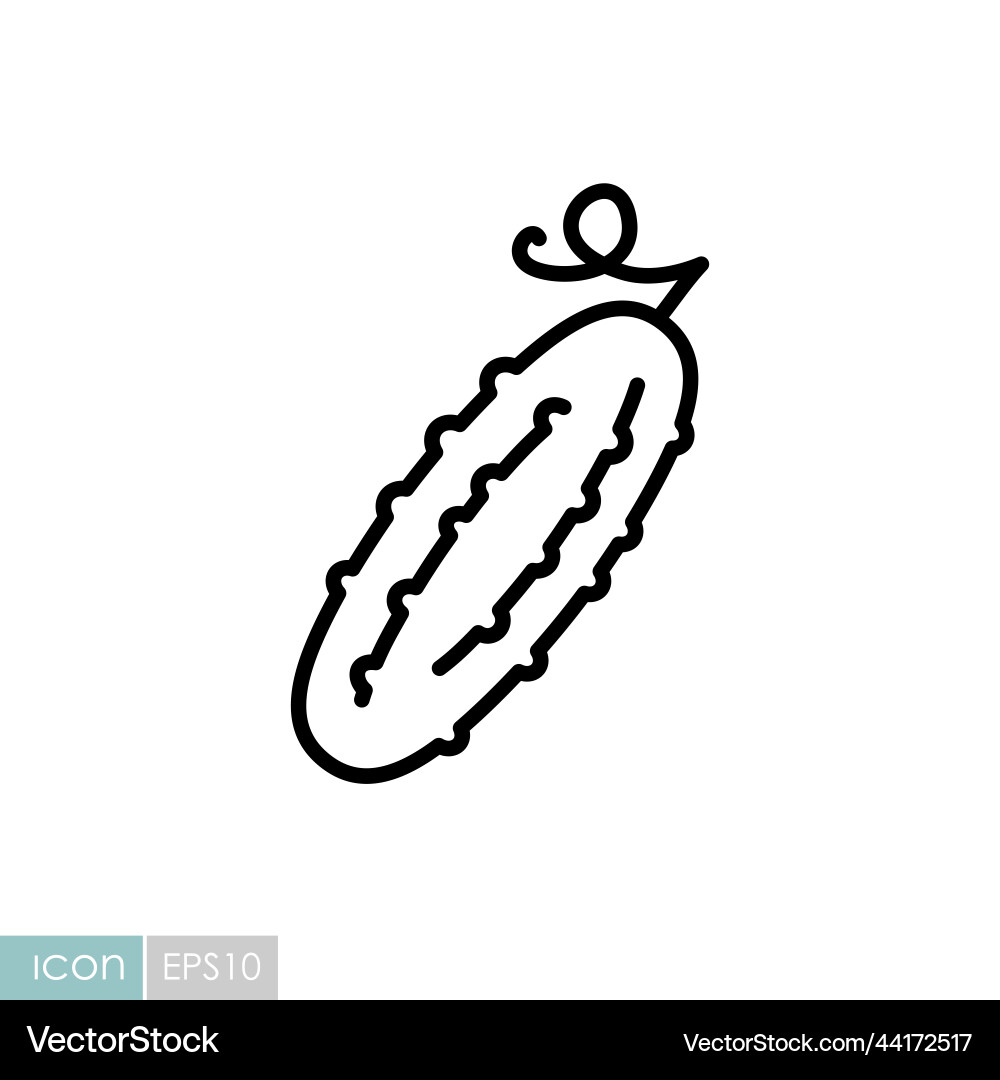 Cucumber isolated design icon vegetable sign Vector Image