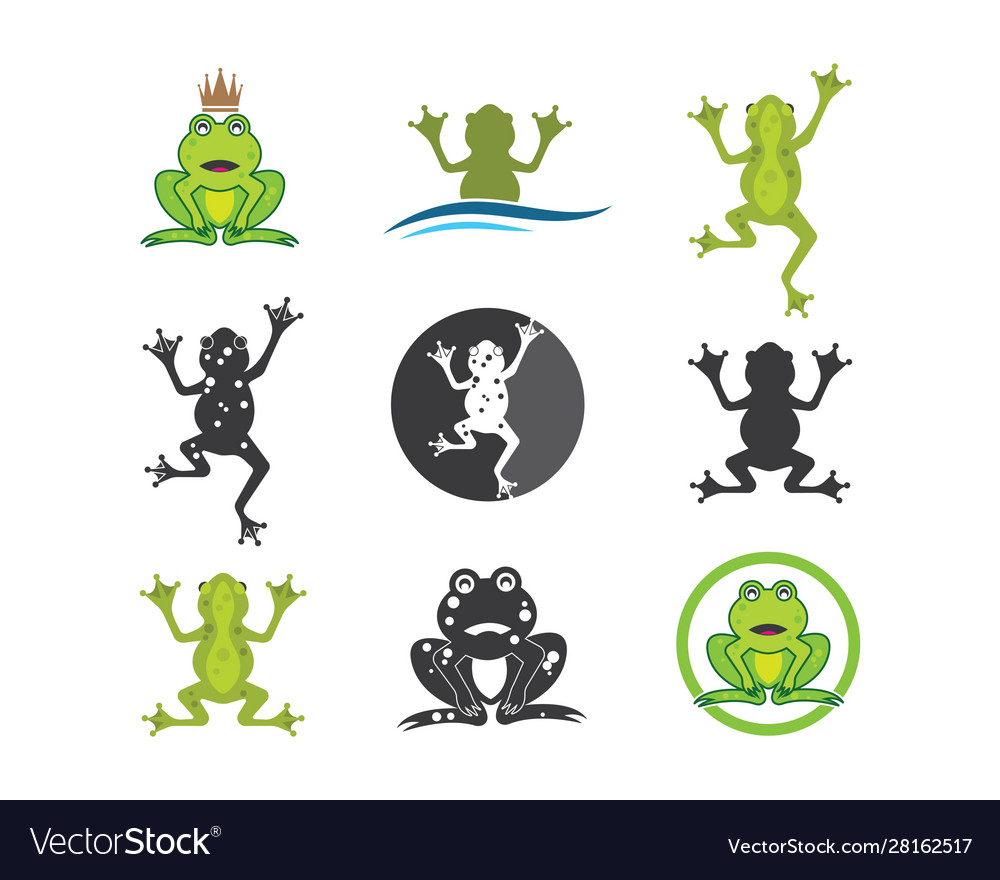 Frog logo template Royalty Free Vector Image - VectorStock