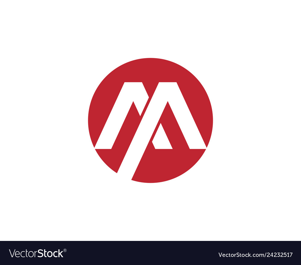 M letter logo template Royalty Free Vector Image