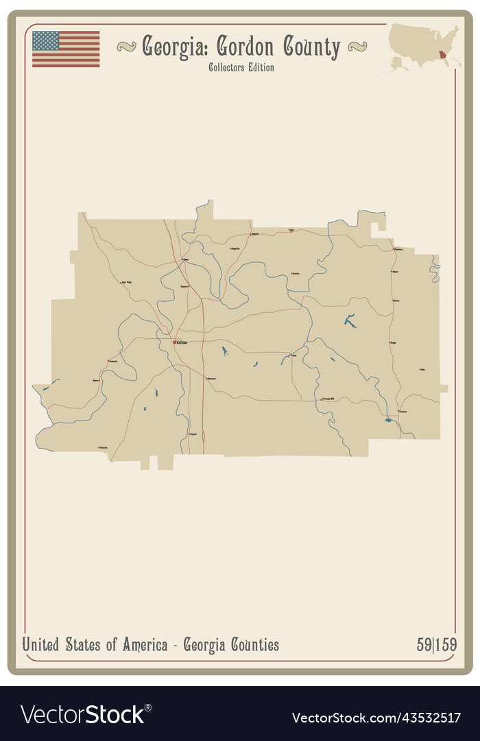 Map of gordon county in georgia