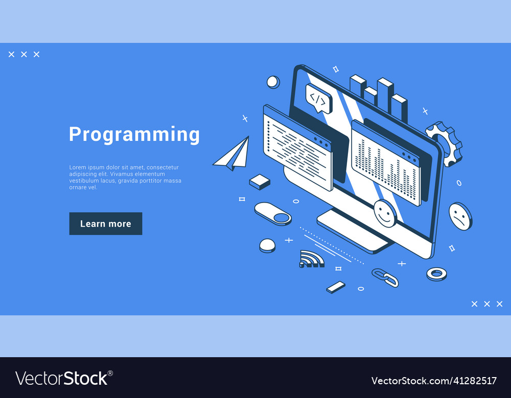 Programming service website software development Vector Image