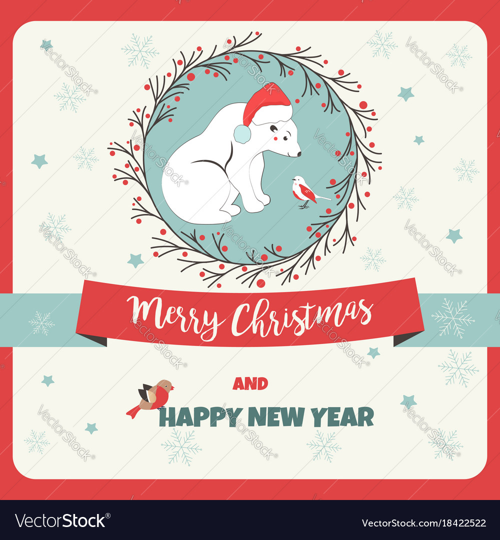 Polar Bear Post Card Happy Holidays Art Collectibles Prints Efp Osteology Org