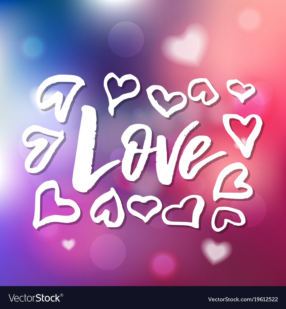 I love you - calligraphy for invitation greeting Vector Image