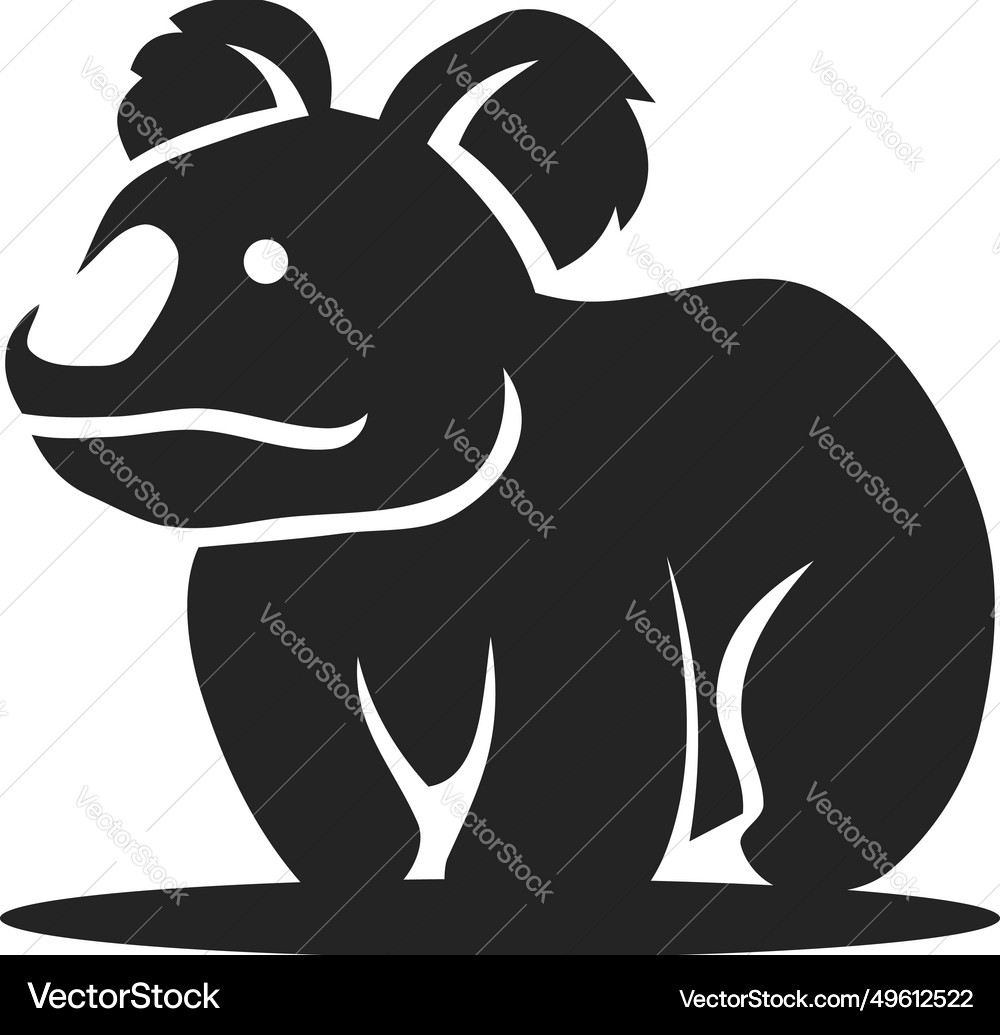 Koala logo template isolated brand identity icon Vector Image