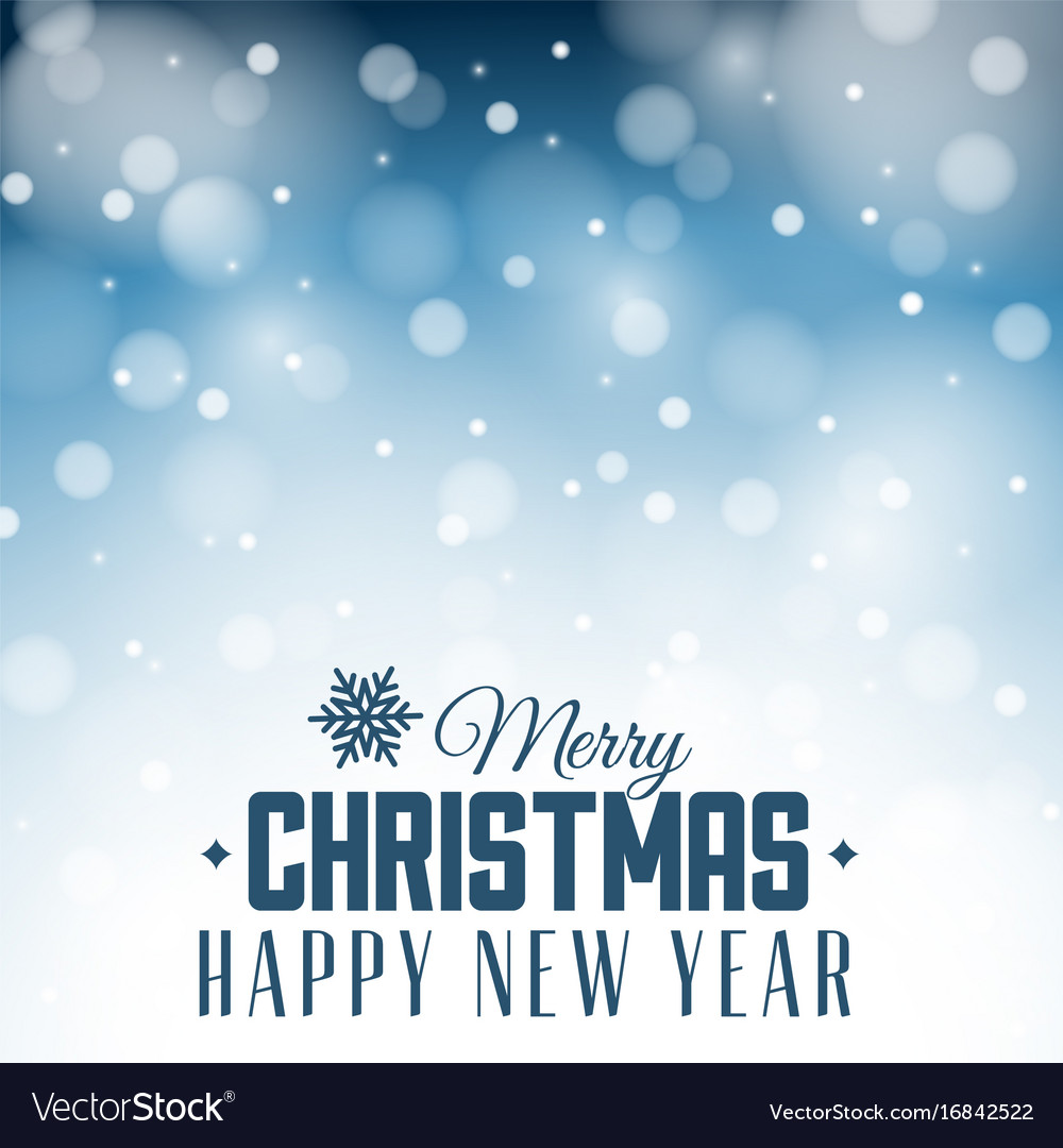 Retro christmas label on blurred background Vector Image