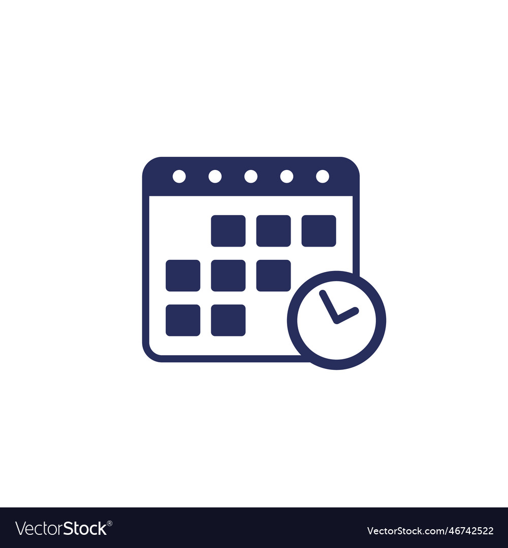 Schedule icon with a calendar