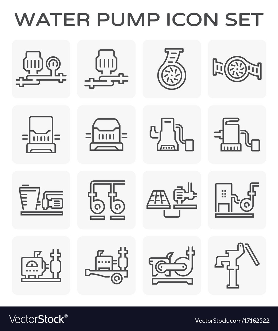 Water pump icon Royalty Free Vector Image - VectorStock