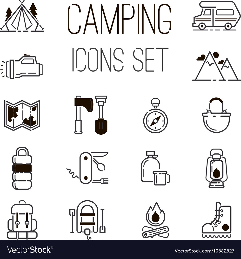 Camping Icon Isolated Royalty Free Vector Image