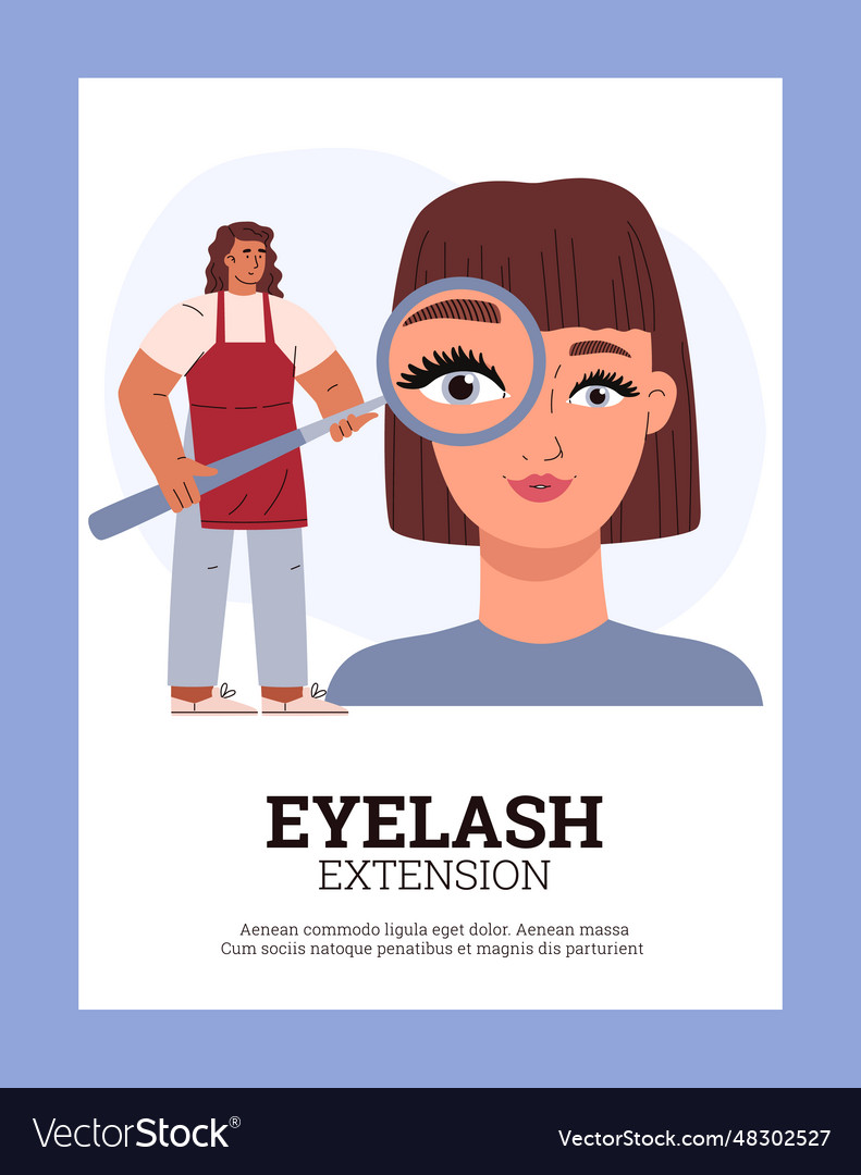 Eyelash extension promotion or beauty service