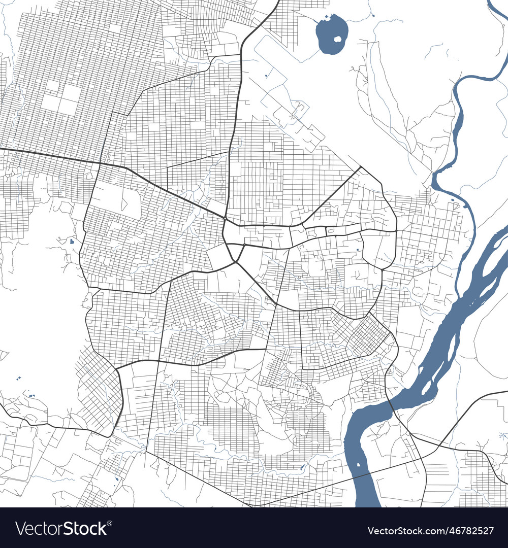 Juba map capital city of south sudan municipal Vector Image