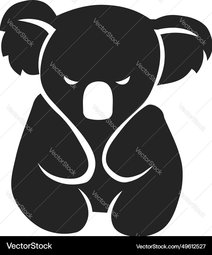 Koala logo template isolated brand identity icon Vector Image