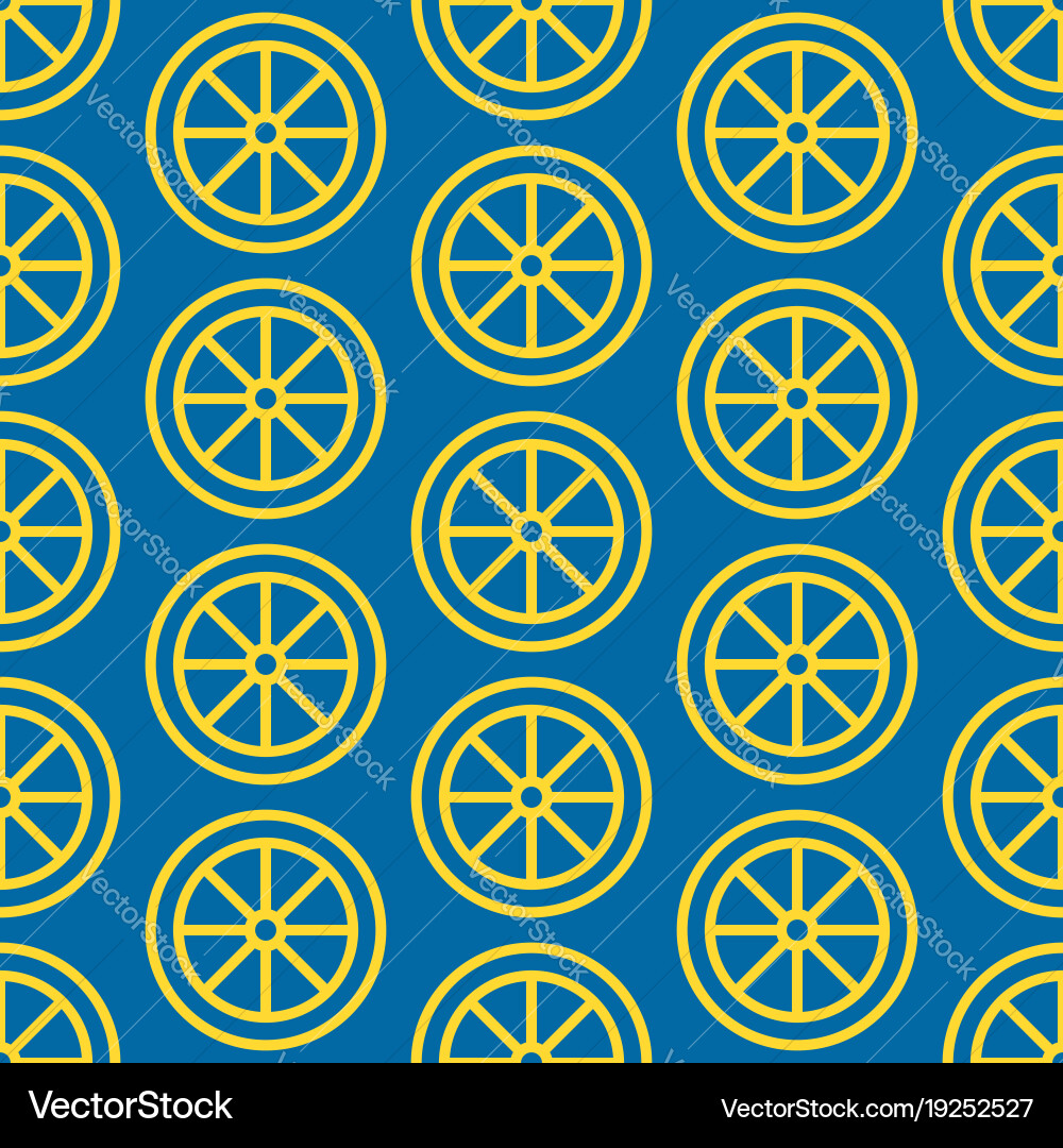 Lemon slice seamless pattern background Royalty Free Vector