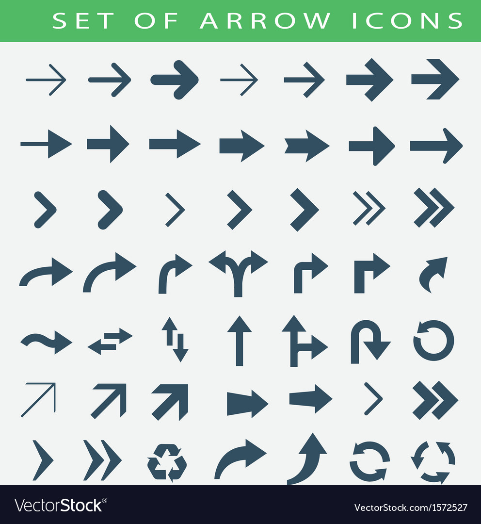 Set of arrow icons