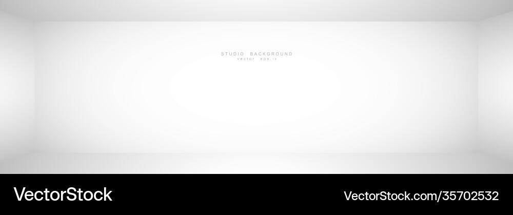 Empty white grey gradient studio room background Vector Image