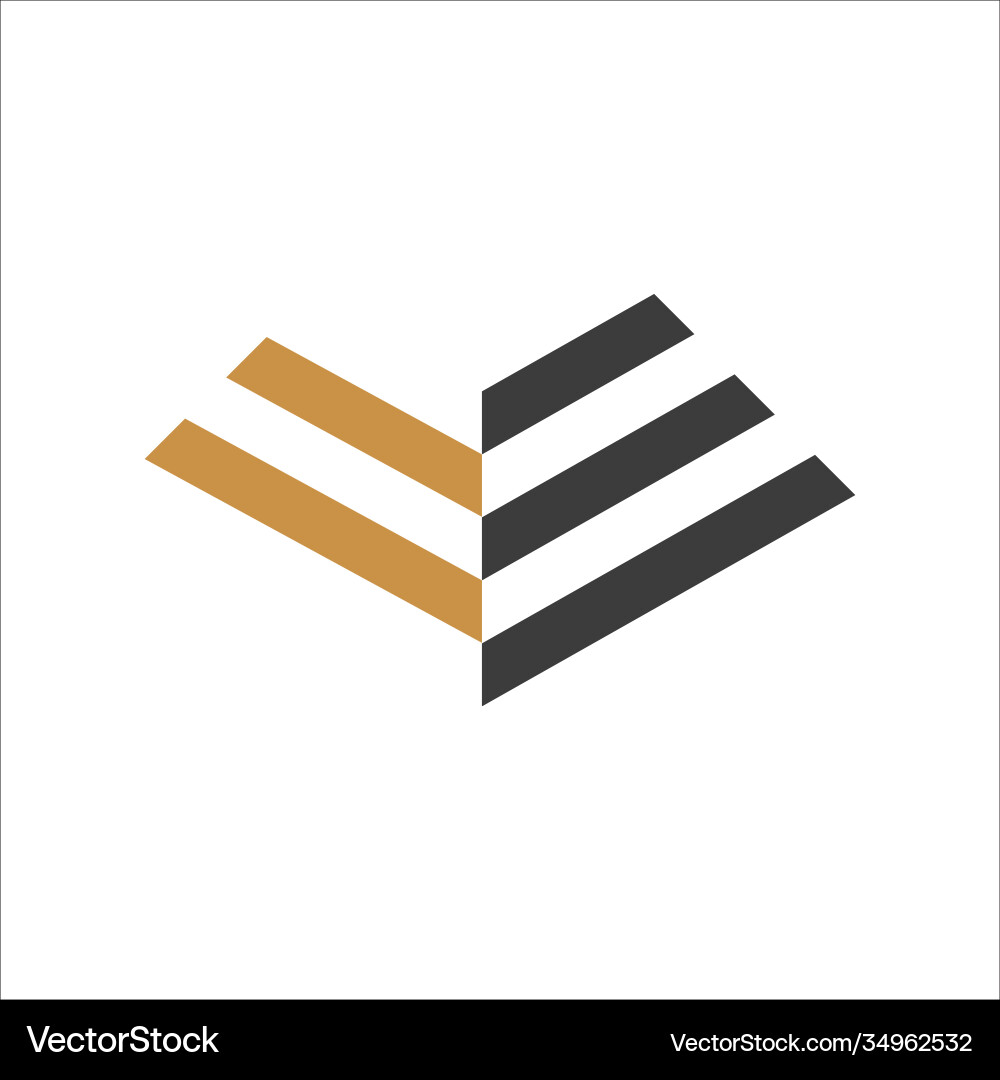 Initial letter ef logo or fe design Royalty Free Vector