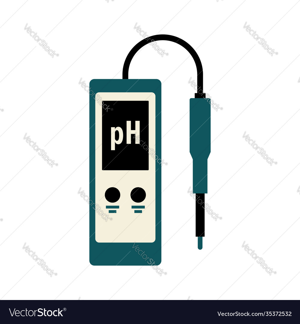 Portable digital ph meter Royalty Free Vector Image