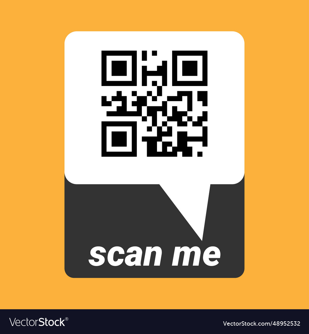 Qr code with inscription scan me with smartphone Vector Image