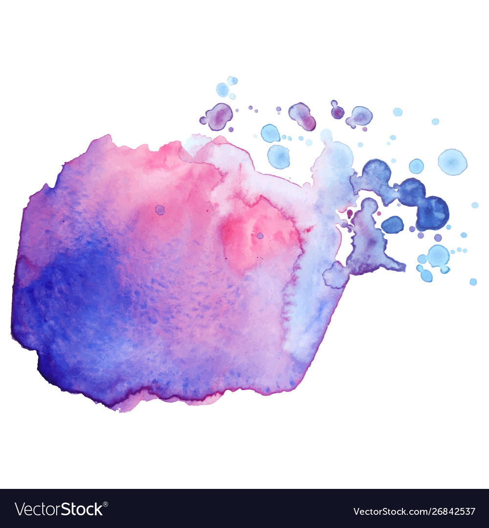 Abstract isolated watercolor stain