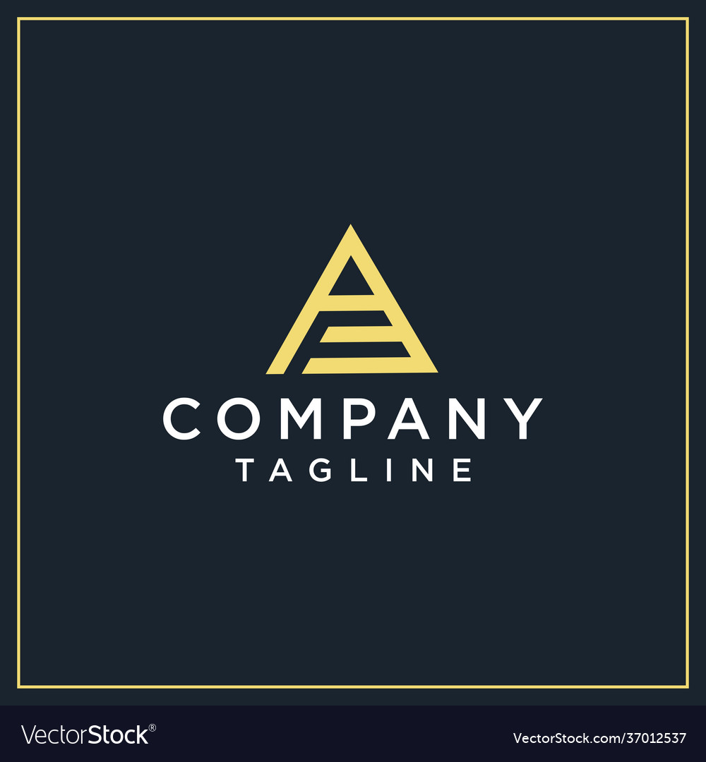 Af or pf triangle logo Royalty Free Vector Image