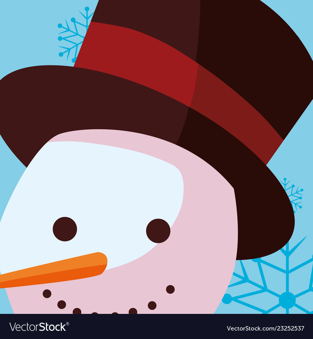 Christmas snowman icon Royalty Free Vector Image