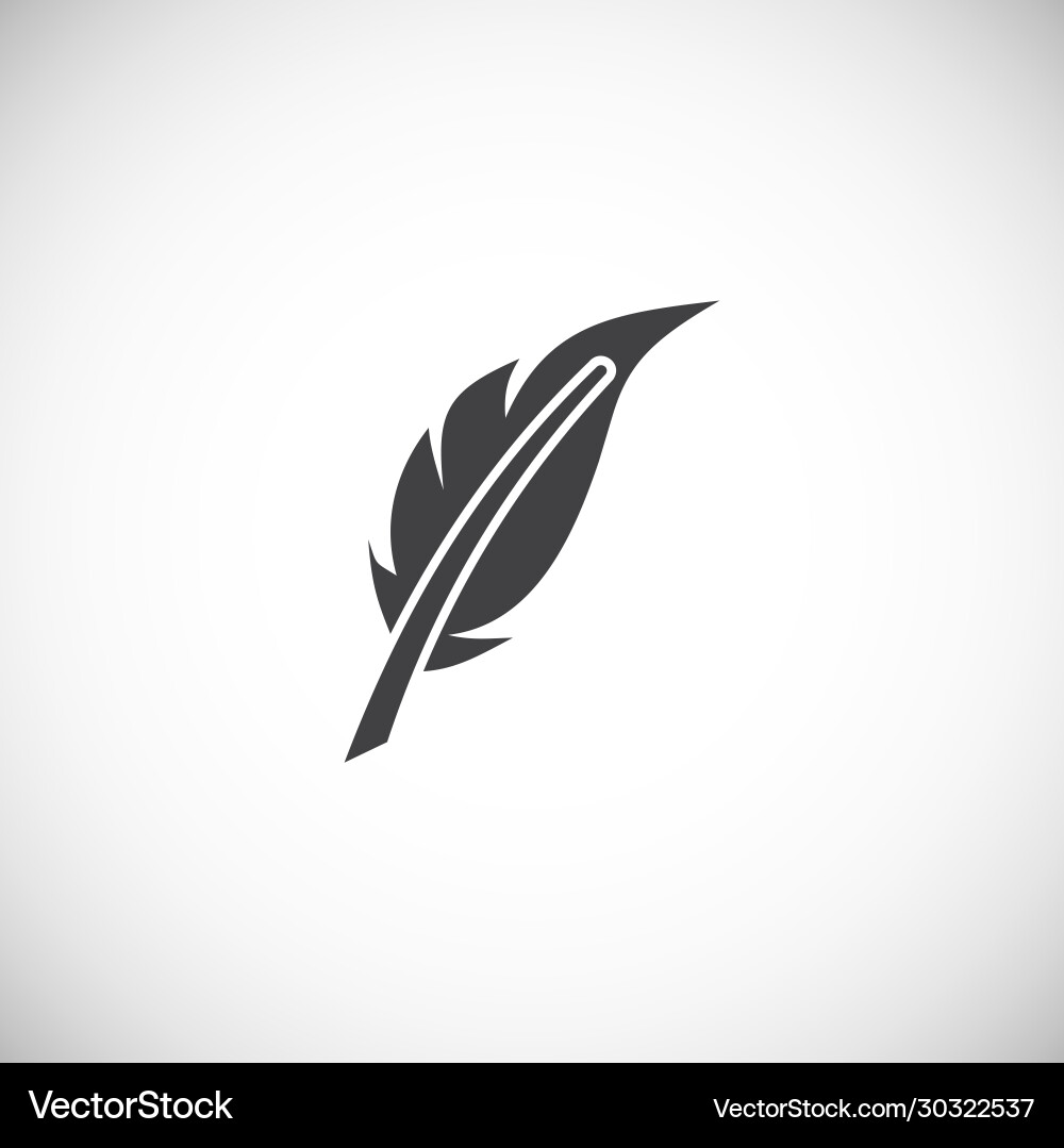 Feather icon on background for graphic and web Vector Image