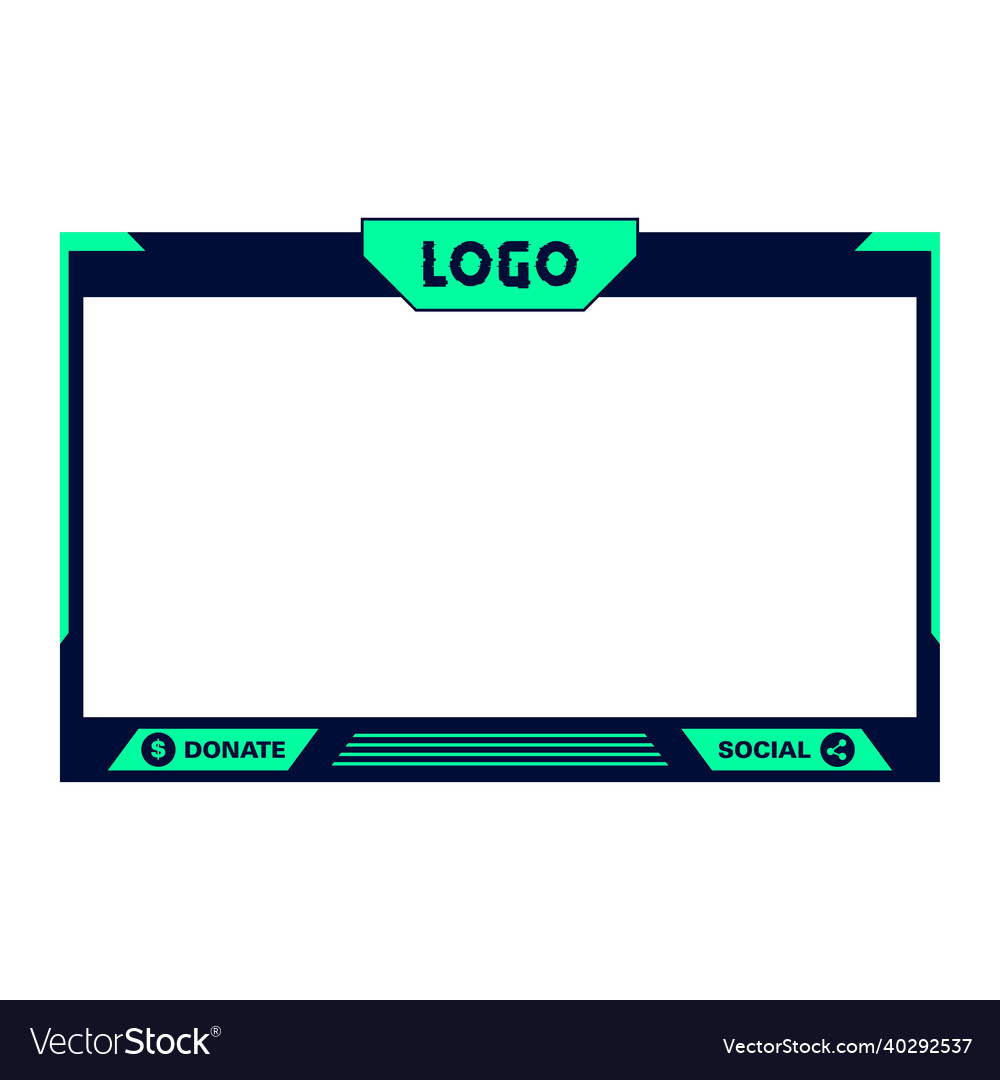 Gaming overlay for live streamers design stylish Vector Image