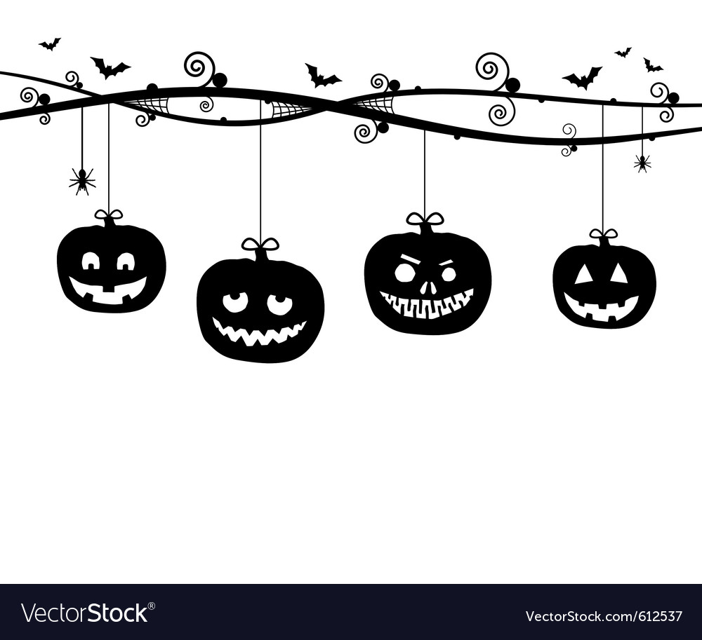 Hanging pumpkins Royalty Free Vector Image - VectorStock