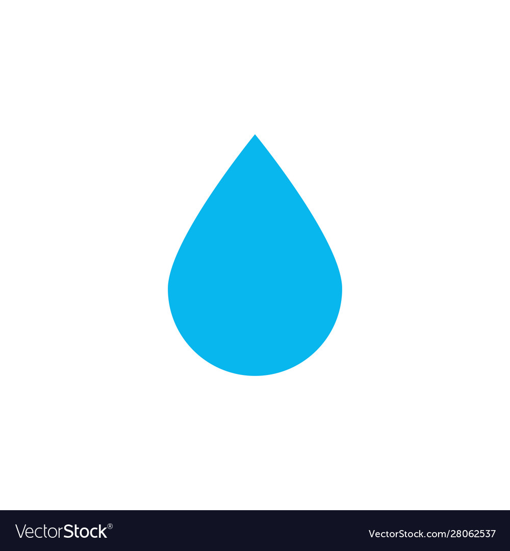 Water drop flat style icon Royalty Free Vector Image