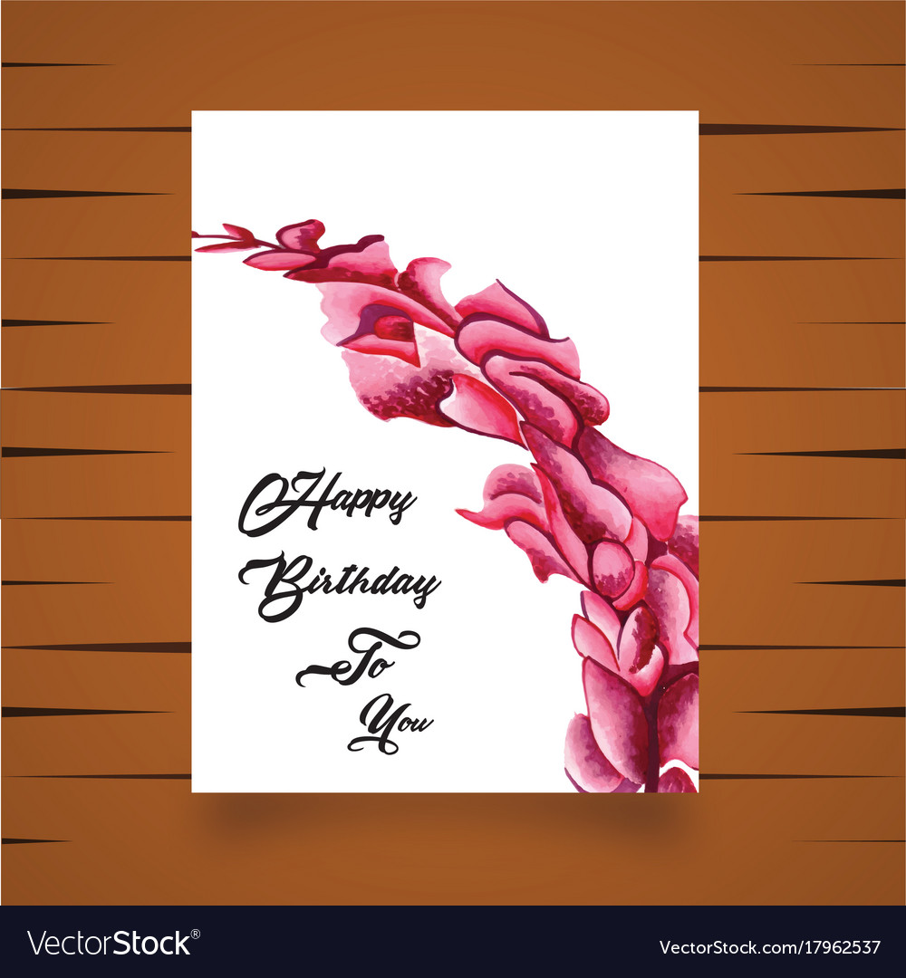 Watercolor floral wishes card