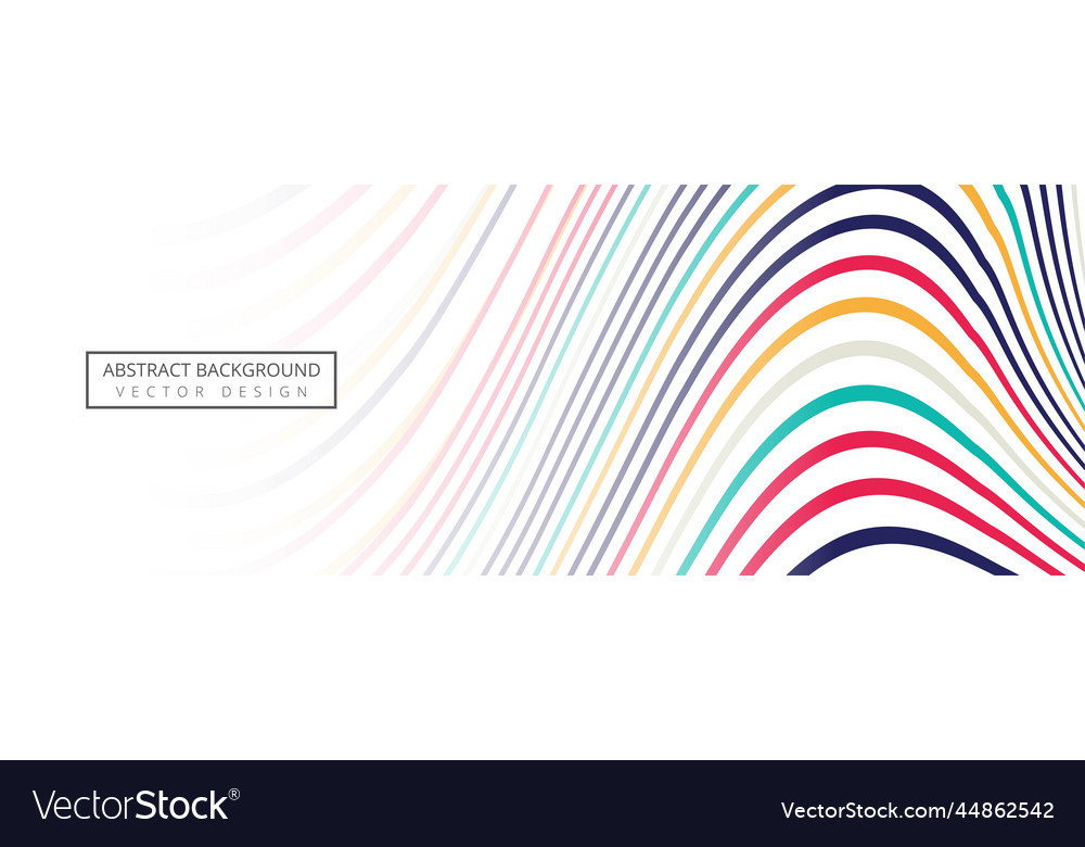 Abstract colorful stylish lines banner background Vector Image