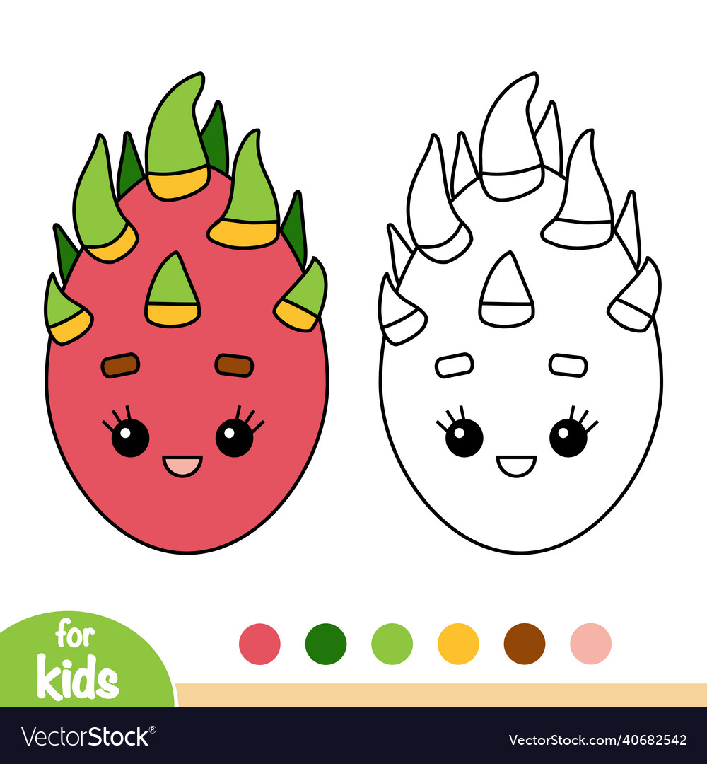 Dragon fruit coloring pages