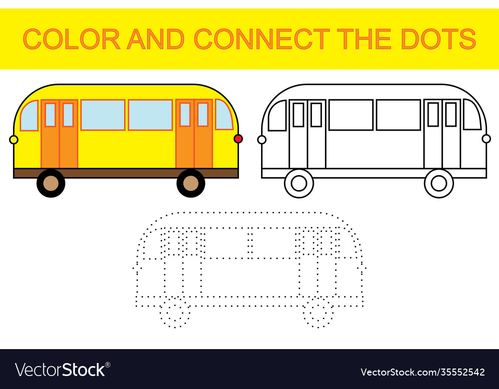 Educational game for children color and connect Vector Image