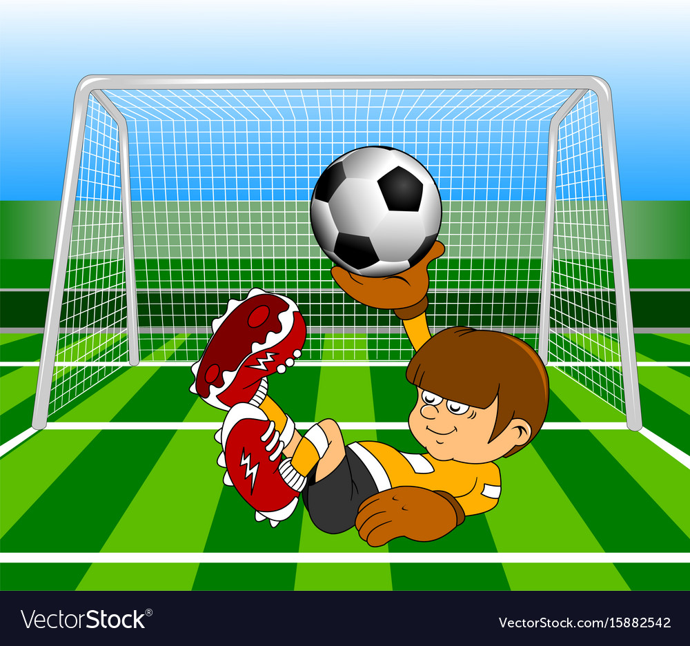 Super goalkeeper Royalty Free Vector Image - VectorStock