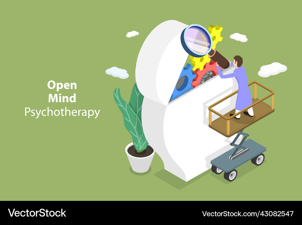 3d isometric flat conceptual Royalty Free Vector Image