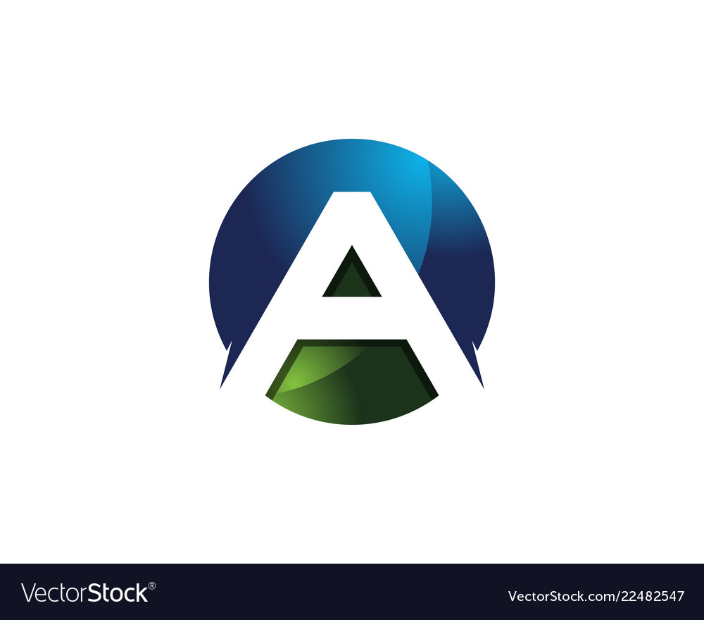 A 3d colorful circle letter logo icon design