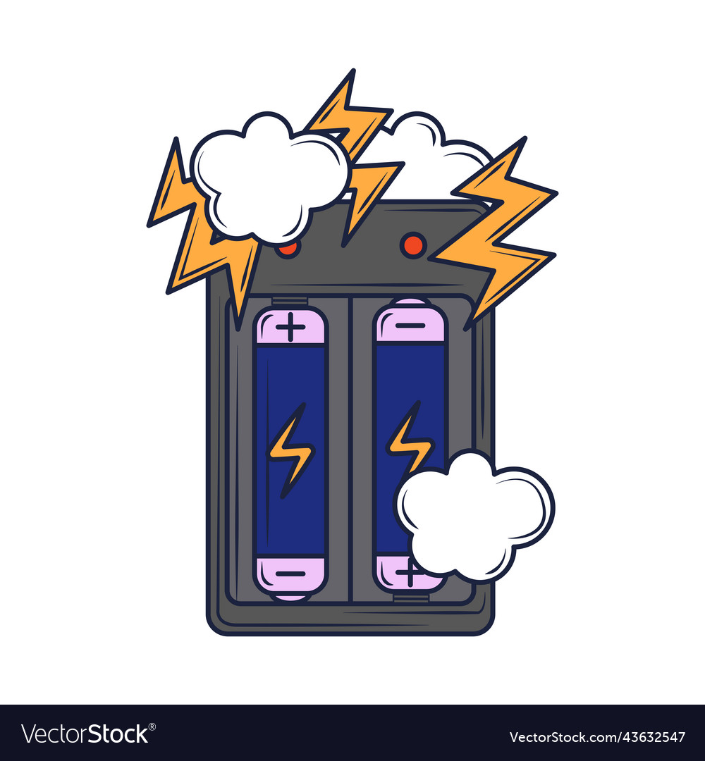 battery-emergency-damage-royalty-free-vector-image