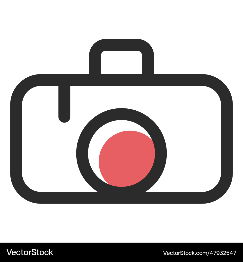 Camera colored stroke icon Royalty Free Vector Image
