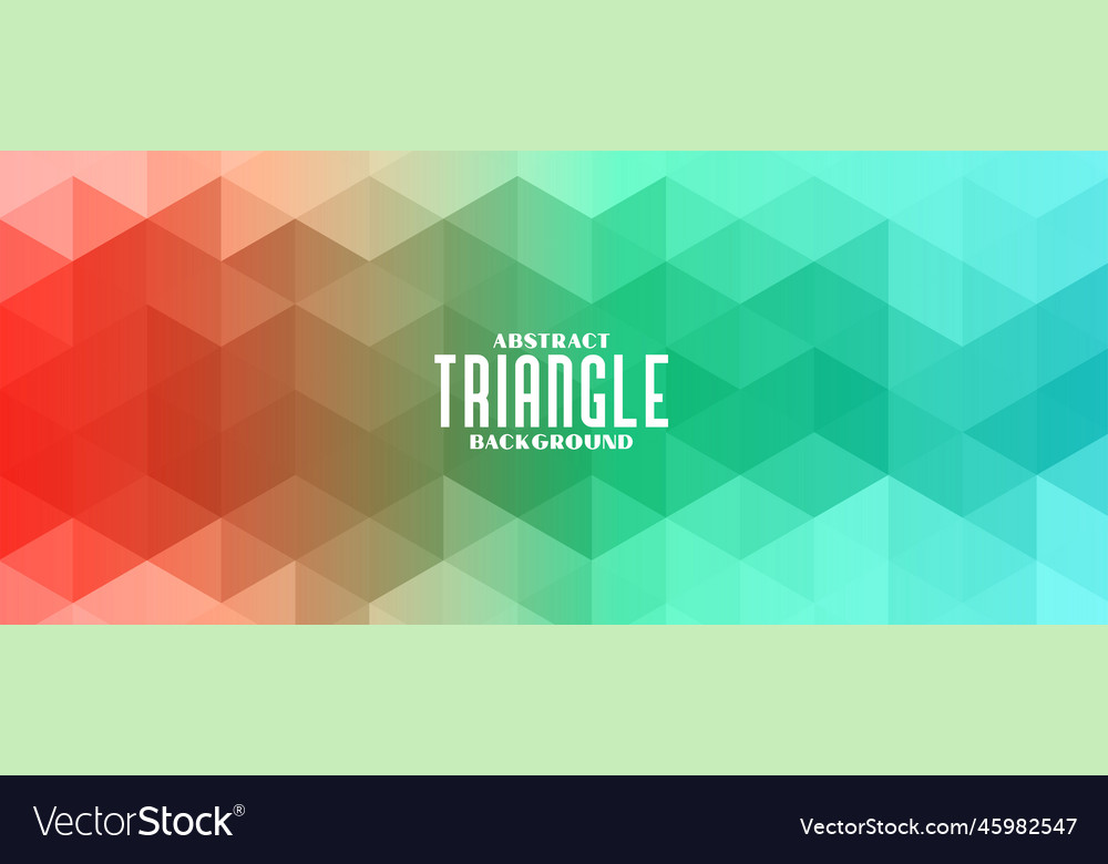 Colorful triangle banner pattern abstract Vector Image