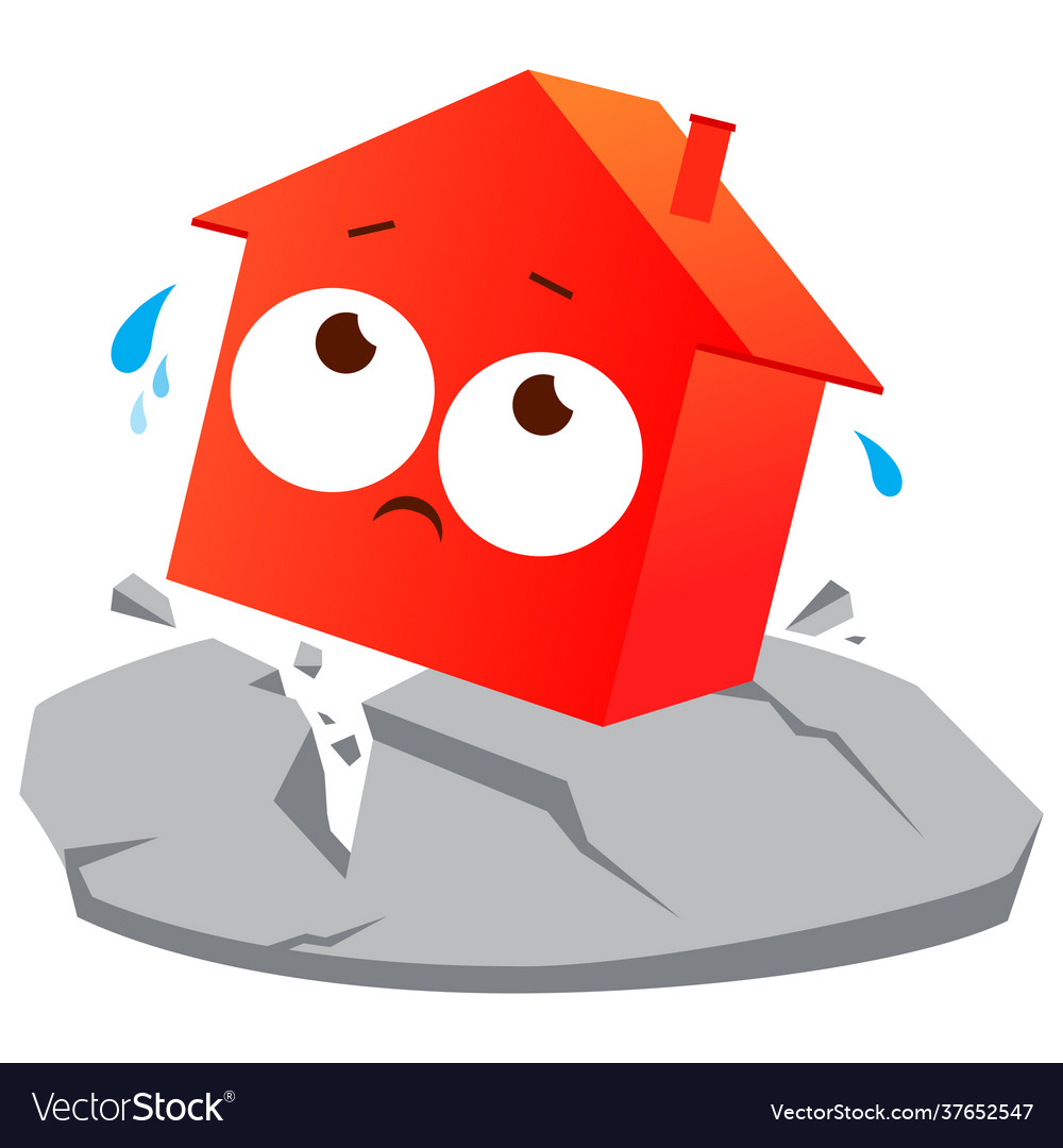 House on earthquake Royalty Free Vector Image - VectorStock House on earthquake Royalty Free Vector Image - VectorStock