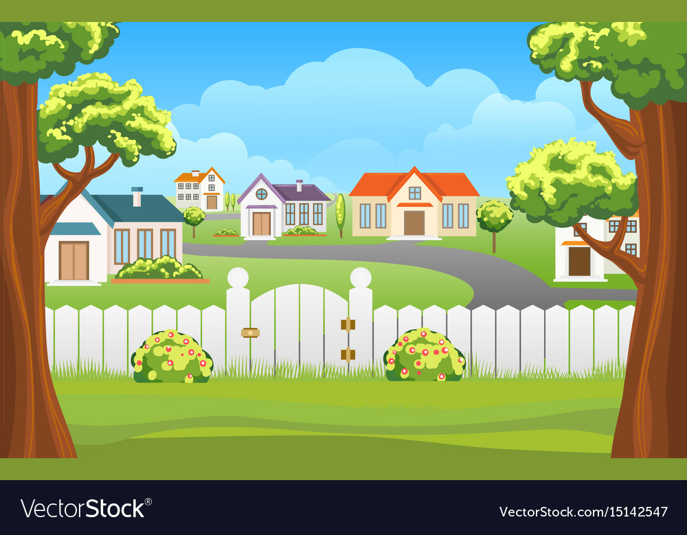 Outdoor Backyard Background Cartoon Royalty Free Vector