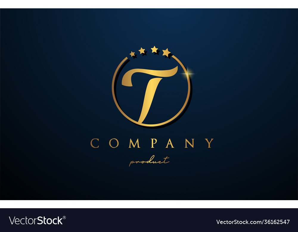 T luxury alphabet letter logo for corporate