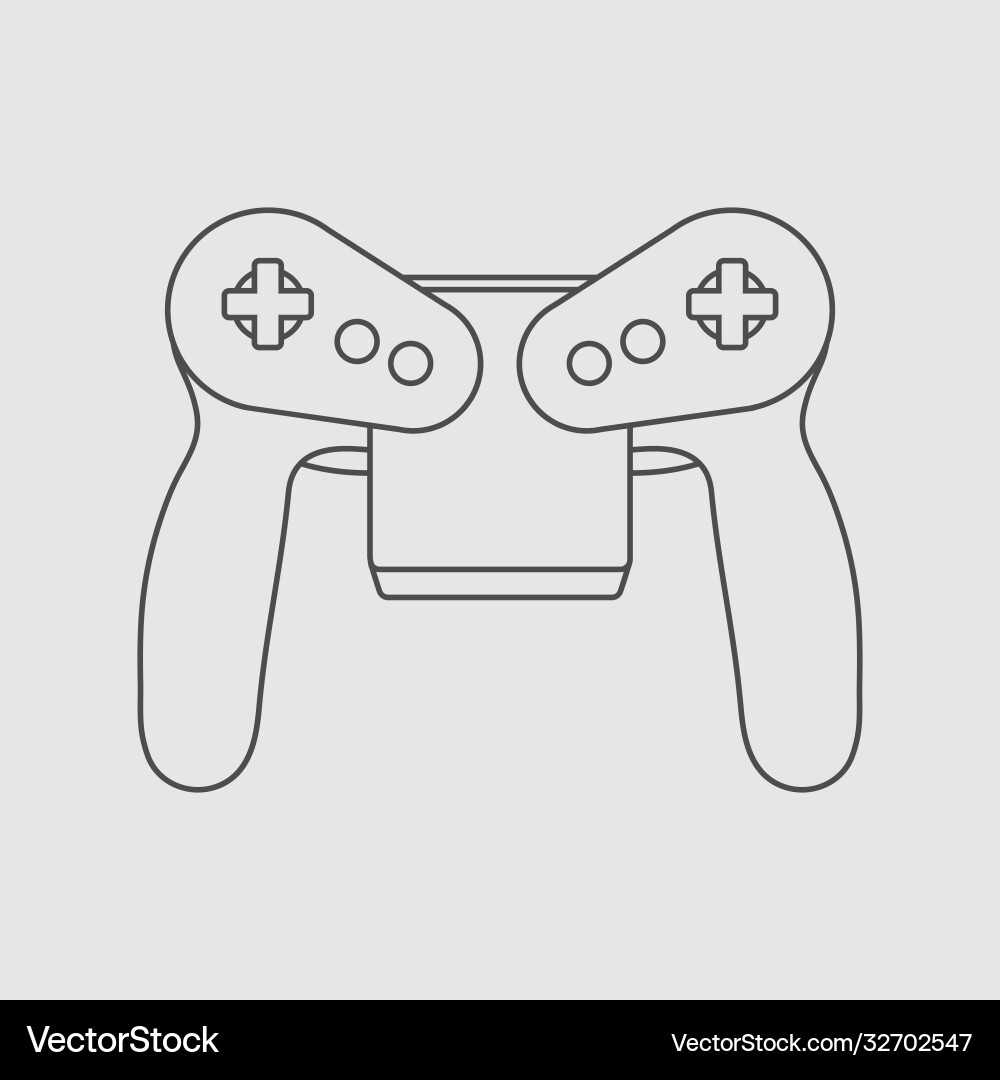 Video game controller linear Royalty Free Vector Image