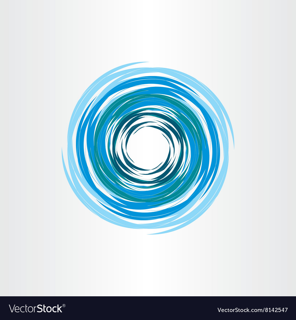 Water vortex blue icon abstract background Vector Image