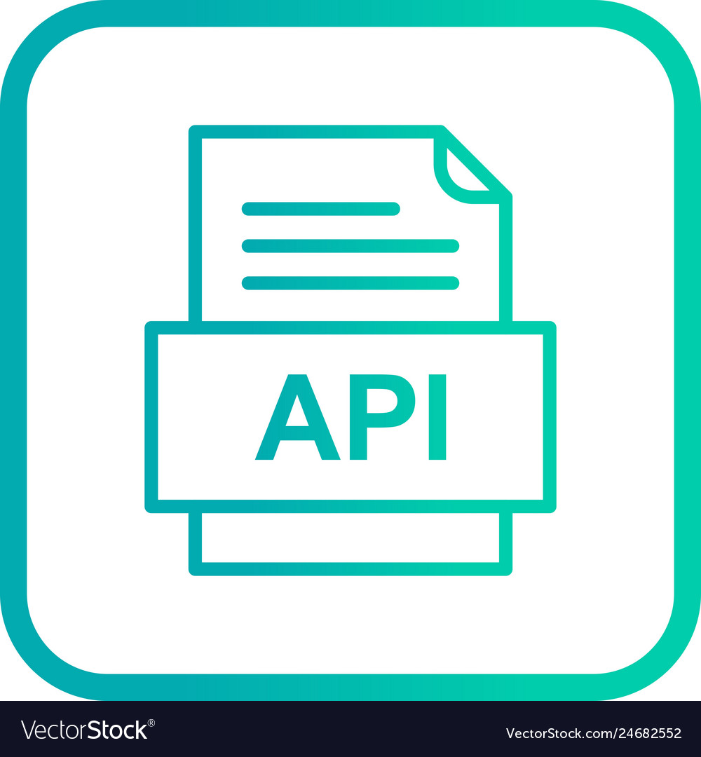 Api file document icon Royalty Free Vector Image