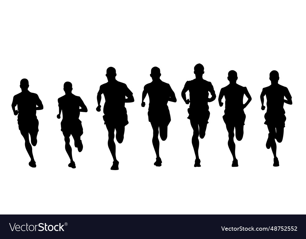 Athletic man running athletics athlete competing Vector Image