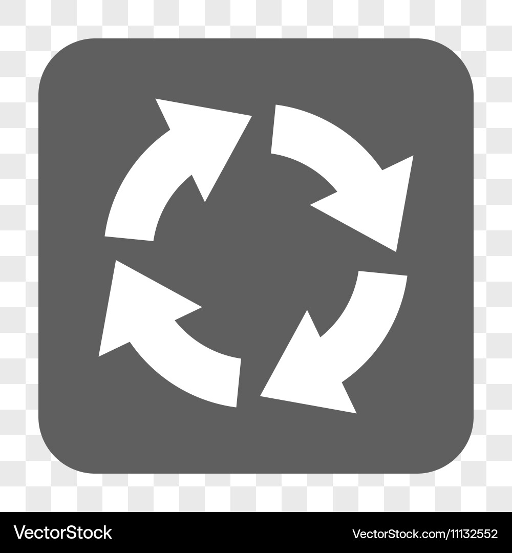 Circulation rounded square button Royalty Free Vector Image