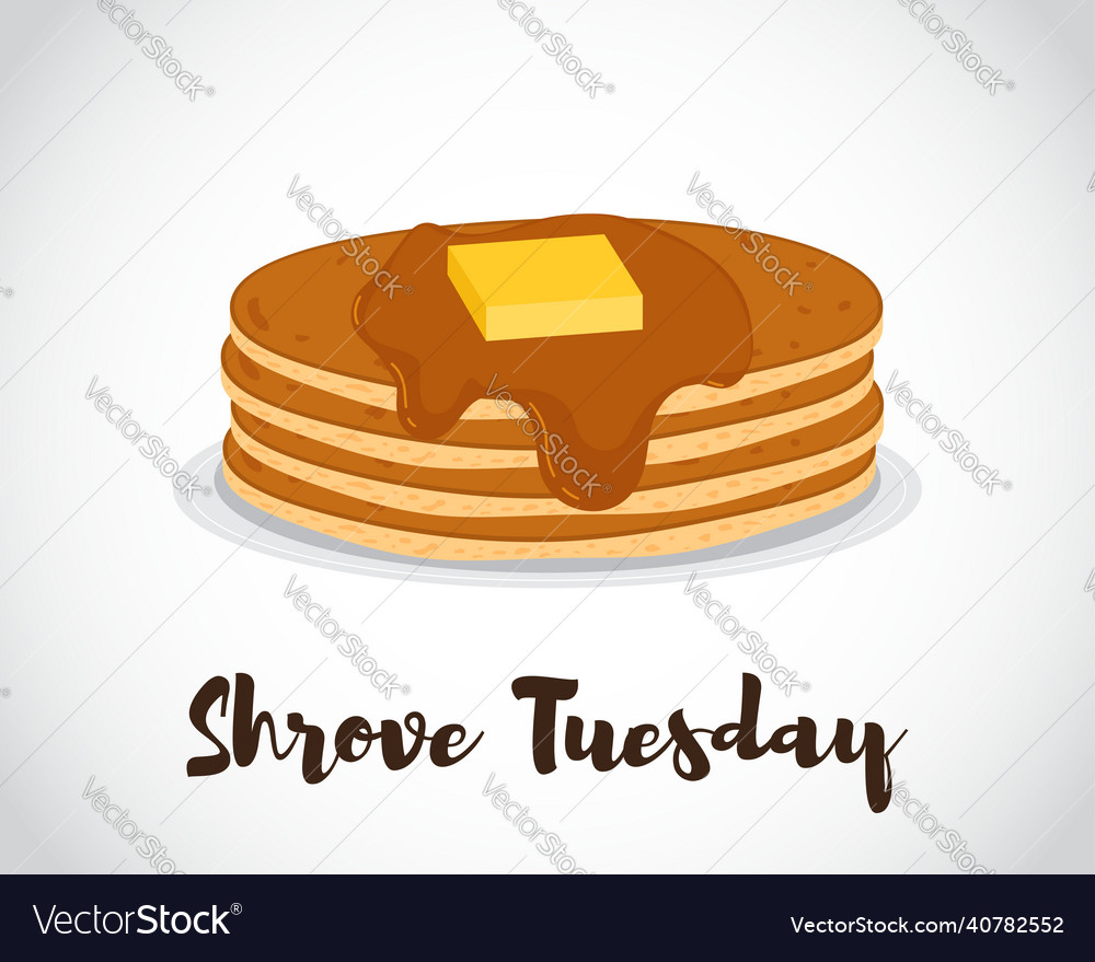 Happy shrove tuesday pancake day Royalty Free Vector Image