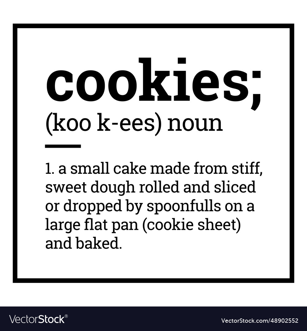 Label pantry cookies definition Royalty Free Vector Image