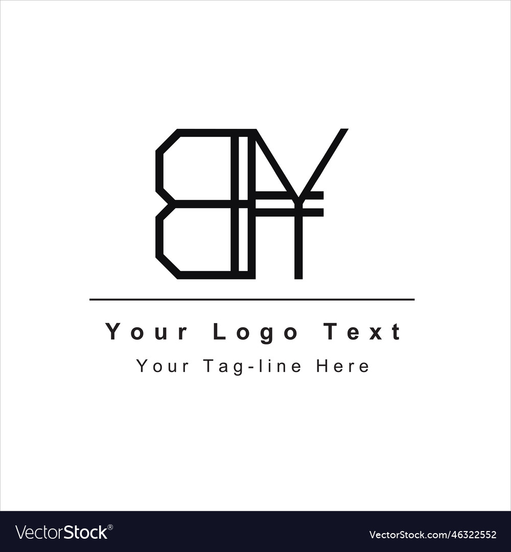 Yb B Y Initial Based Letter Icon Logo Royalty Free Vector